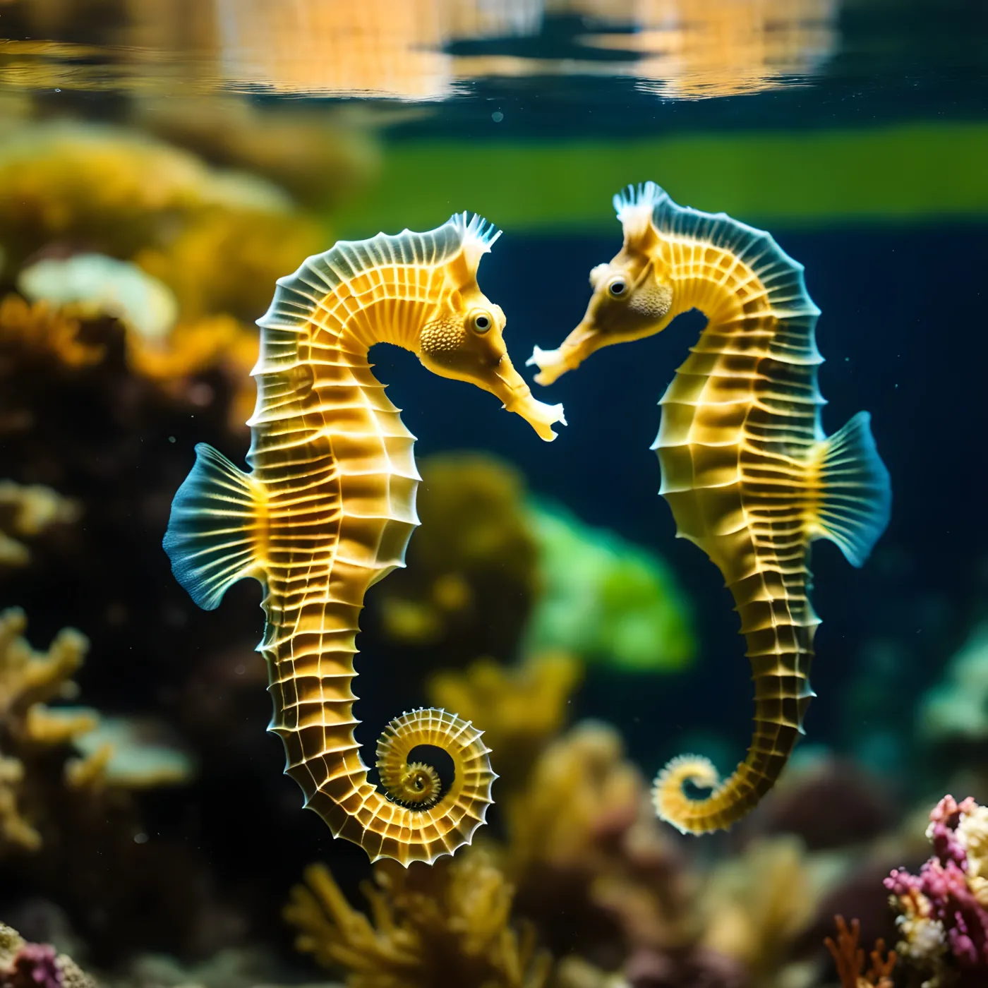 Two,Seahorses,At,The,Bottom,Of,The,Sea