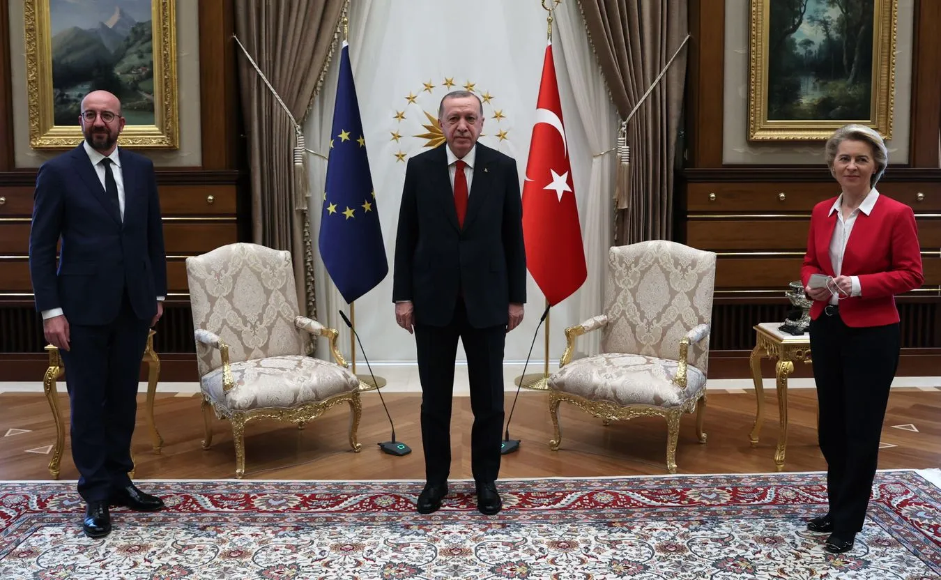 Charles Michel Recep Tayyip Erdogan Ursula von der Leyen 