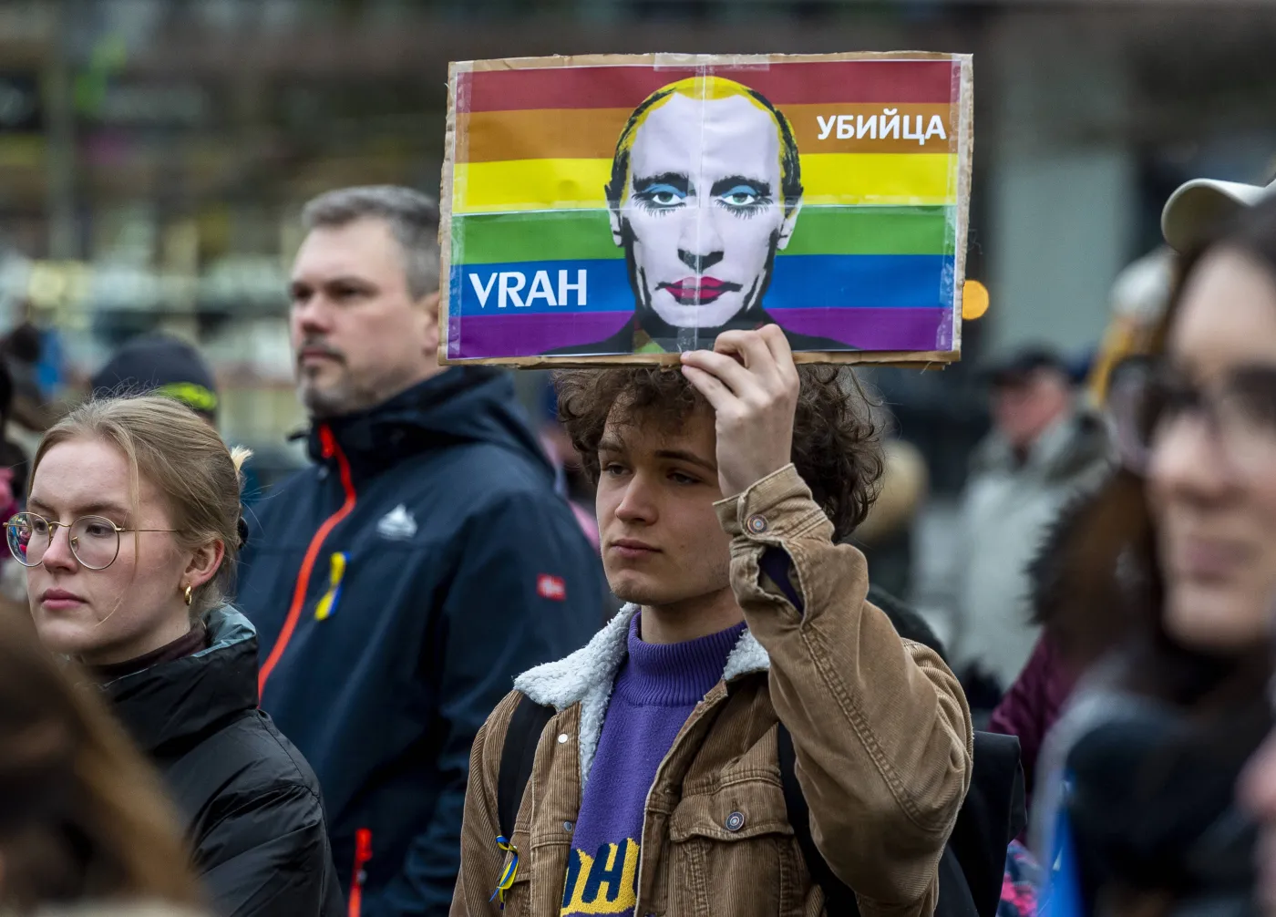 Protest przeciw homofobicznej polityce putinowskiej Rosji