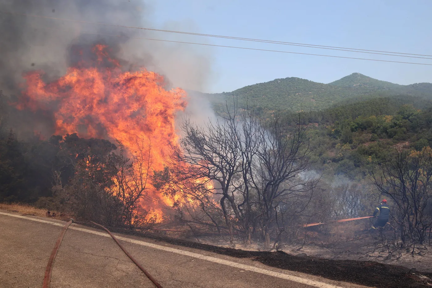 Devastating wildfires ravage Greece grecja pożar