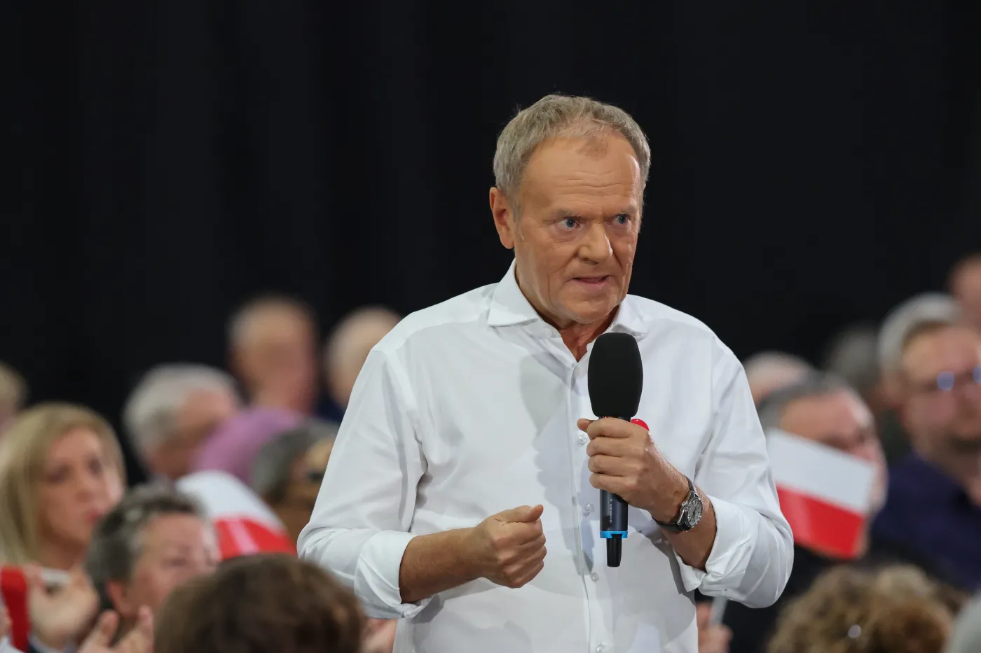 Awantura podczas wystąpienia Donalda Tuska. "Jeden rząd już obaliłyśmy"