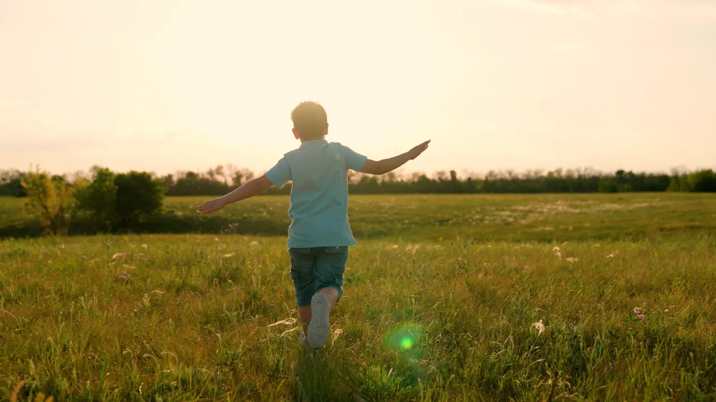 Child,Dream,Of,Becoming,Superhero.,Happy,Child,Boy,Runs,In