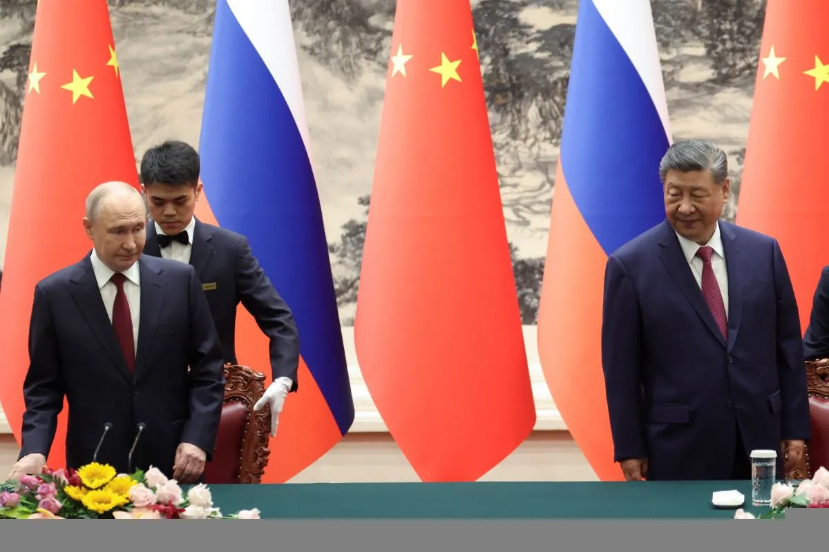 Prezydent Rosji Władimir Putin i prezydent Chin Xi Jinping