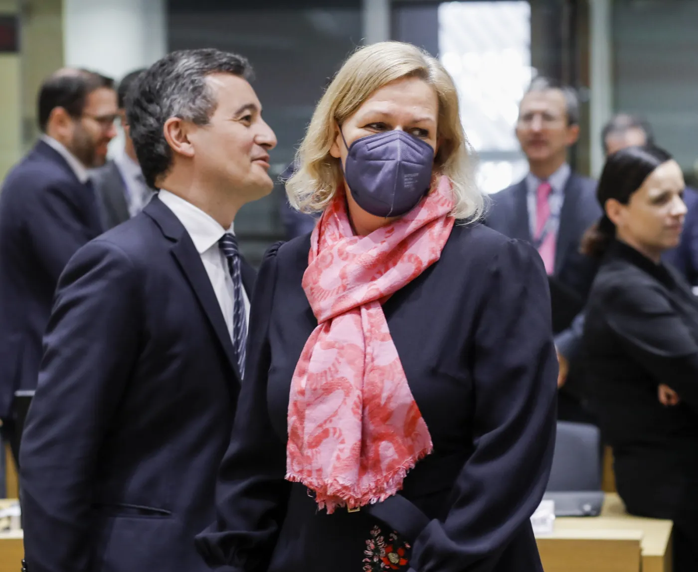 Szefowie MSW Niemiec - Nancy Faeser i Francji - Gerald Darmanin