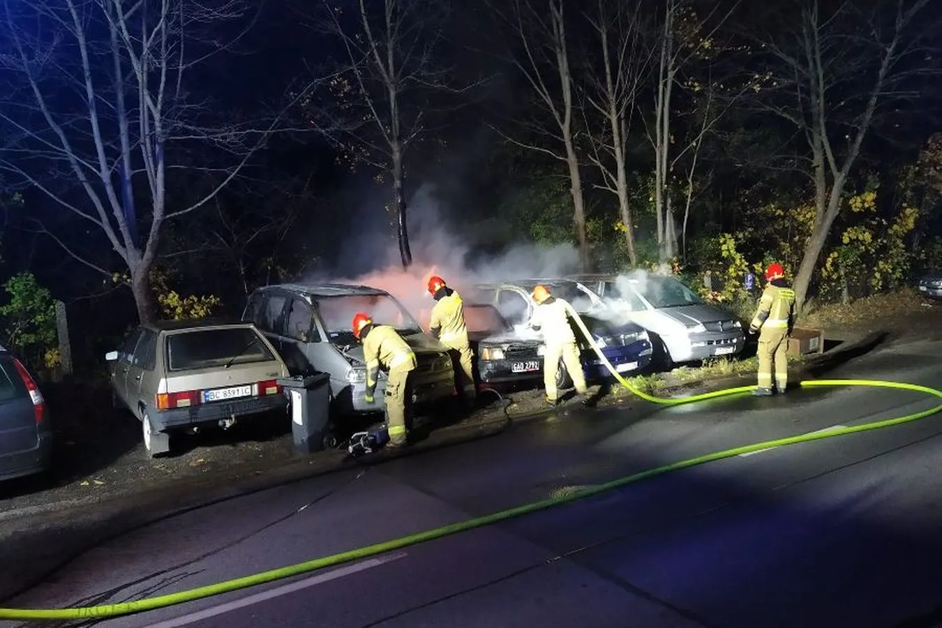 Pożar samochodów fundacji opiekującej się dziećmi z białaczką