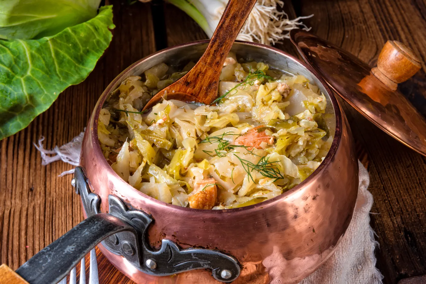 Young,And,Fresh,Cabbage,Cooked,With,Bacon,Cubes