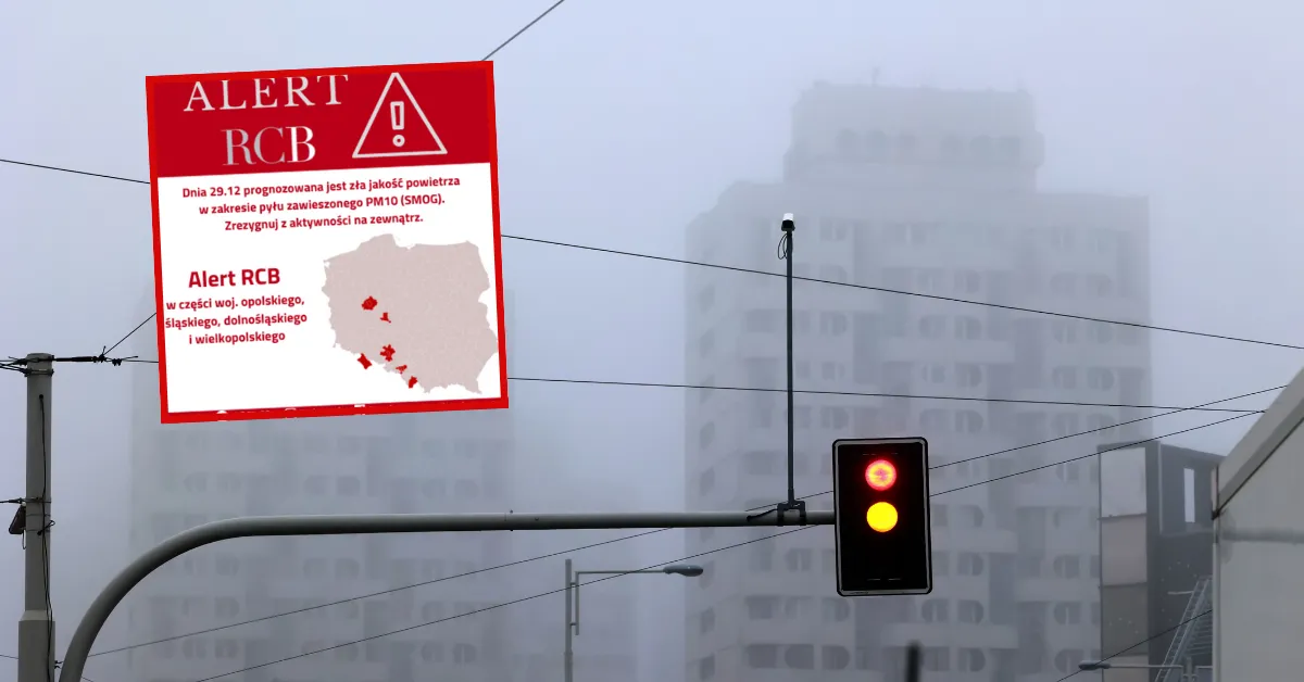 Alert RCB: Niebezpieczny smog. Ogranicz aktywność na zewnątrz