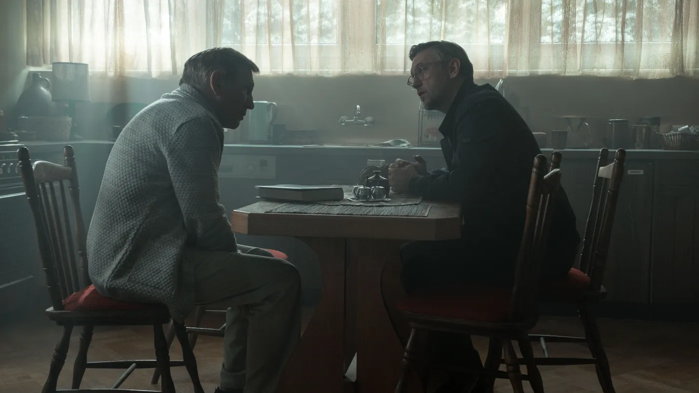 Jan Englert i Krzysztof Czeczot w serialu "Porządny człowiek"