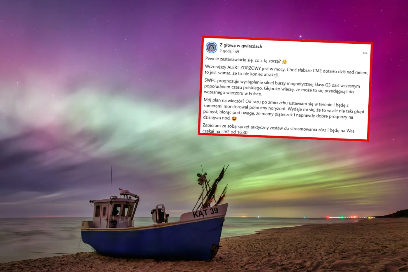 Zorza polarna nad Polską. Kiedy i gdzie oglądać?