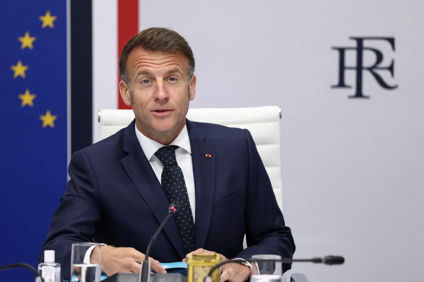 French President Macron holds a defence council meeting in Paris