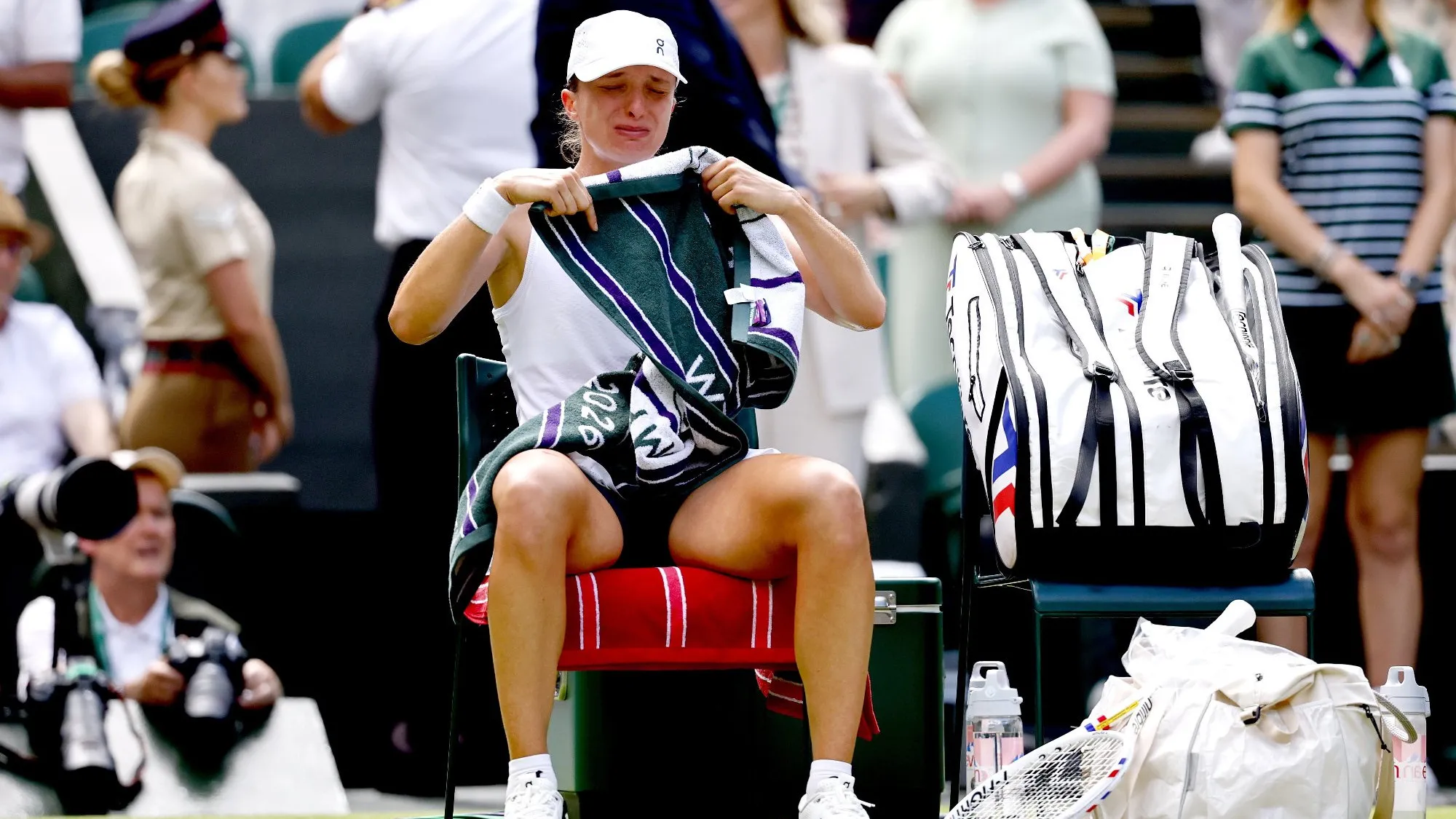 Łzy Świątek na Wimbledonie. Rozpłakała się po meczu z Townsend
