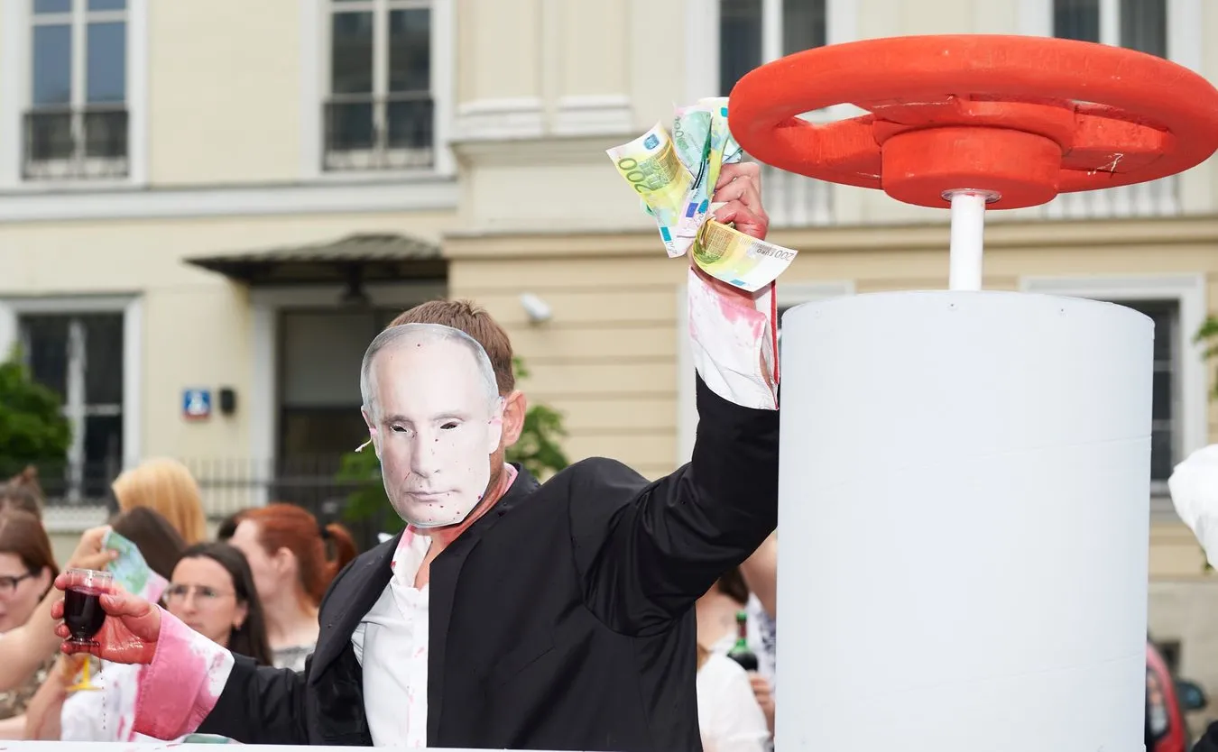 Pro ukraiński protest przeciwko rurociągowi naftowemu "Przyjaźń" 