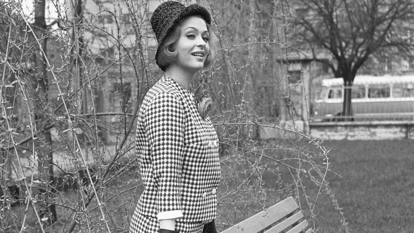 Alicja Bobrowska na planie jego filmu pt. "Małżeństwo z rozsądku"