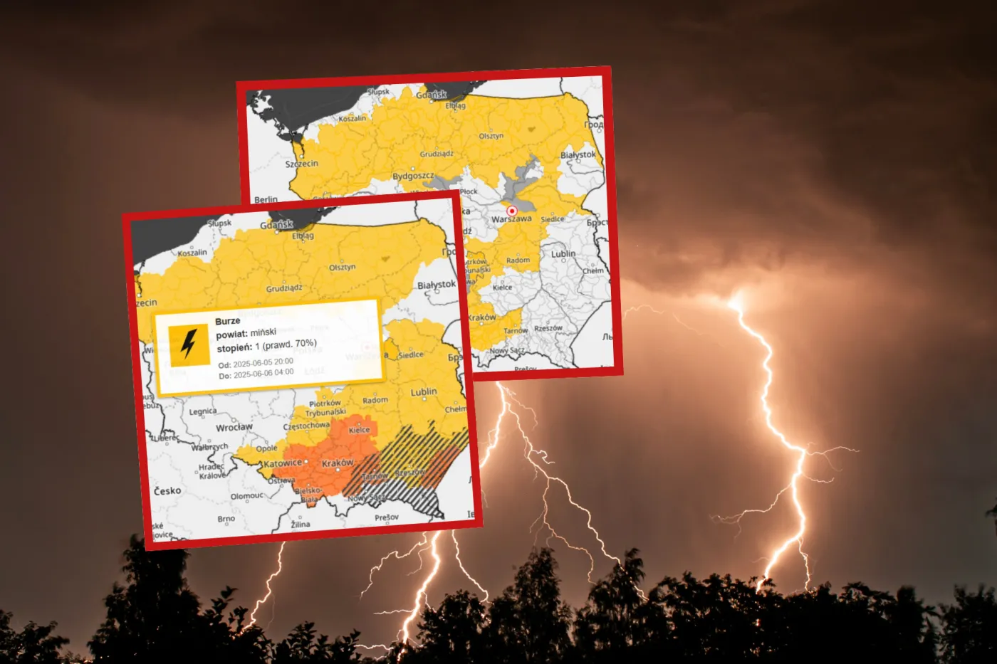 Alerty IMGW i RCB. Burze, ulewy, podtopienia - będzie groźnie!