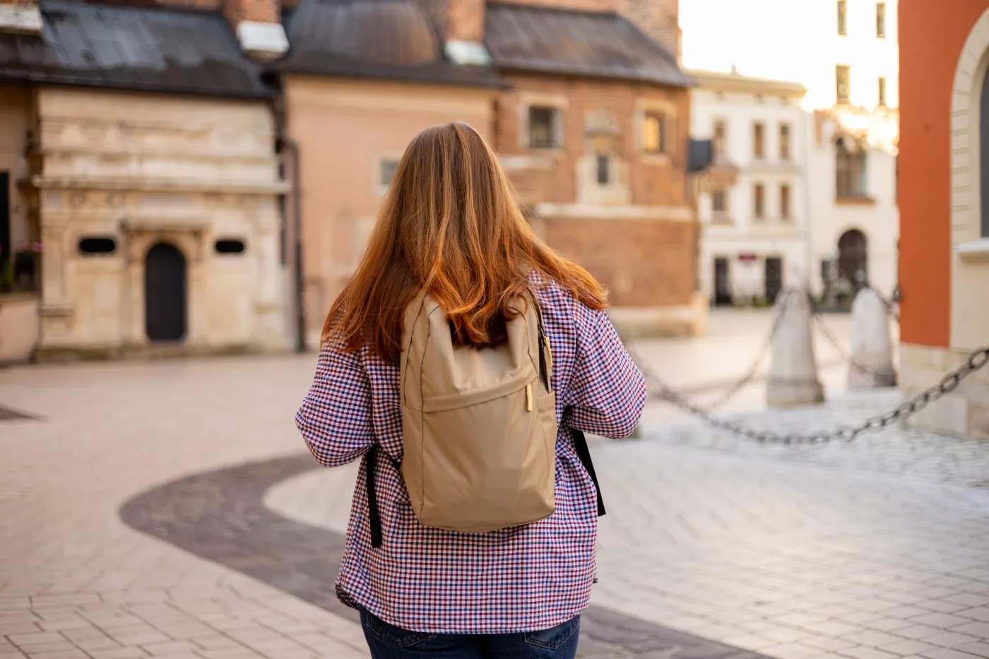 zwiedzanie Kraków turystka turyści 