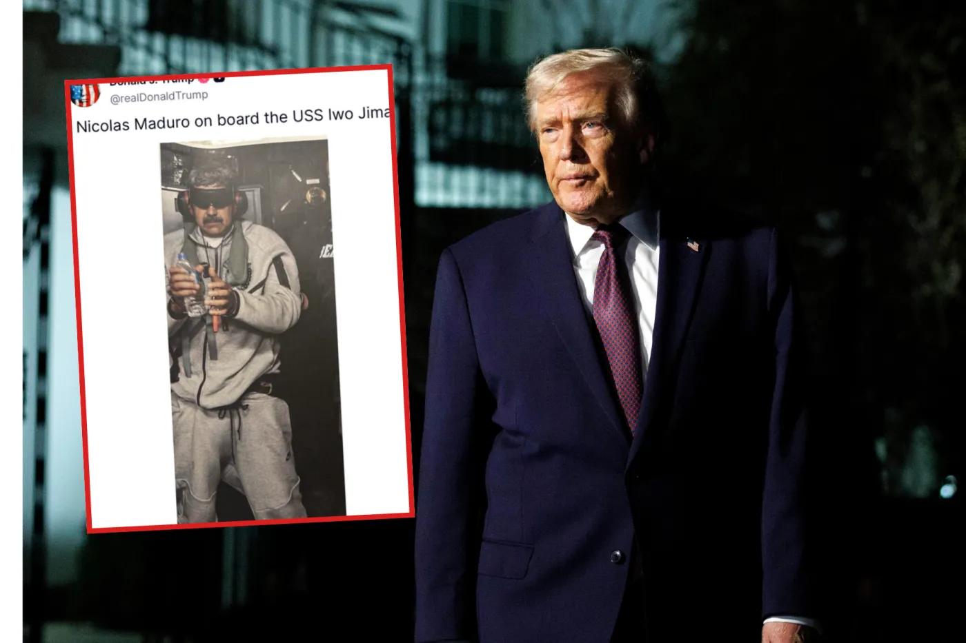 Tak wygląda pojmany Maduro. Trump publikuje zdjęcie z okrętu USA