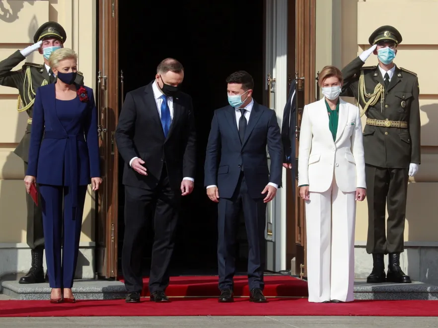 Agata Kornhauser-Duda Andrzej Duda  Wołodymyr Zełenski Ołena Zełenska