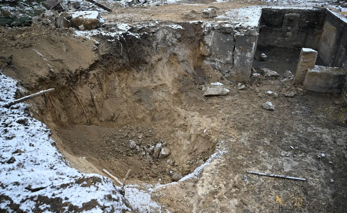 Miejsce uderzenia rakiety