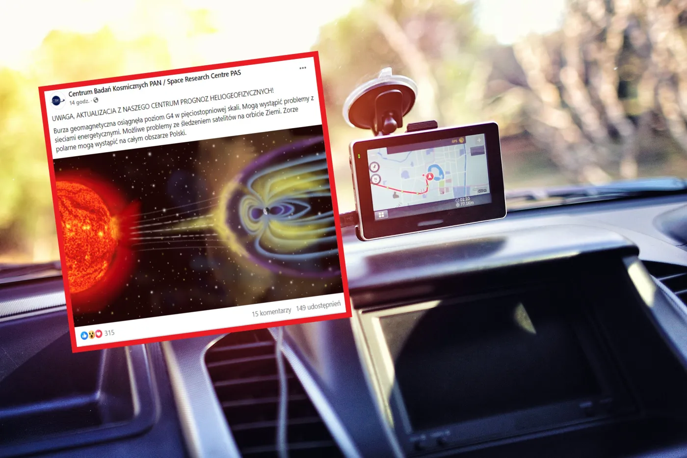 Problemy z GPS? Burza geomagnetyczna nad Polską ma poziom G4