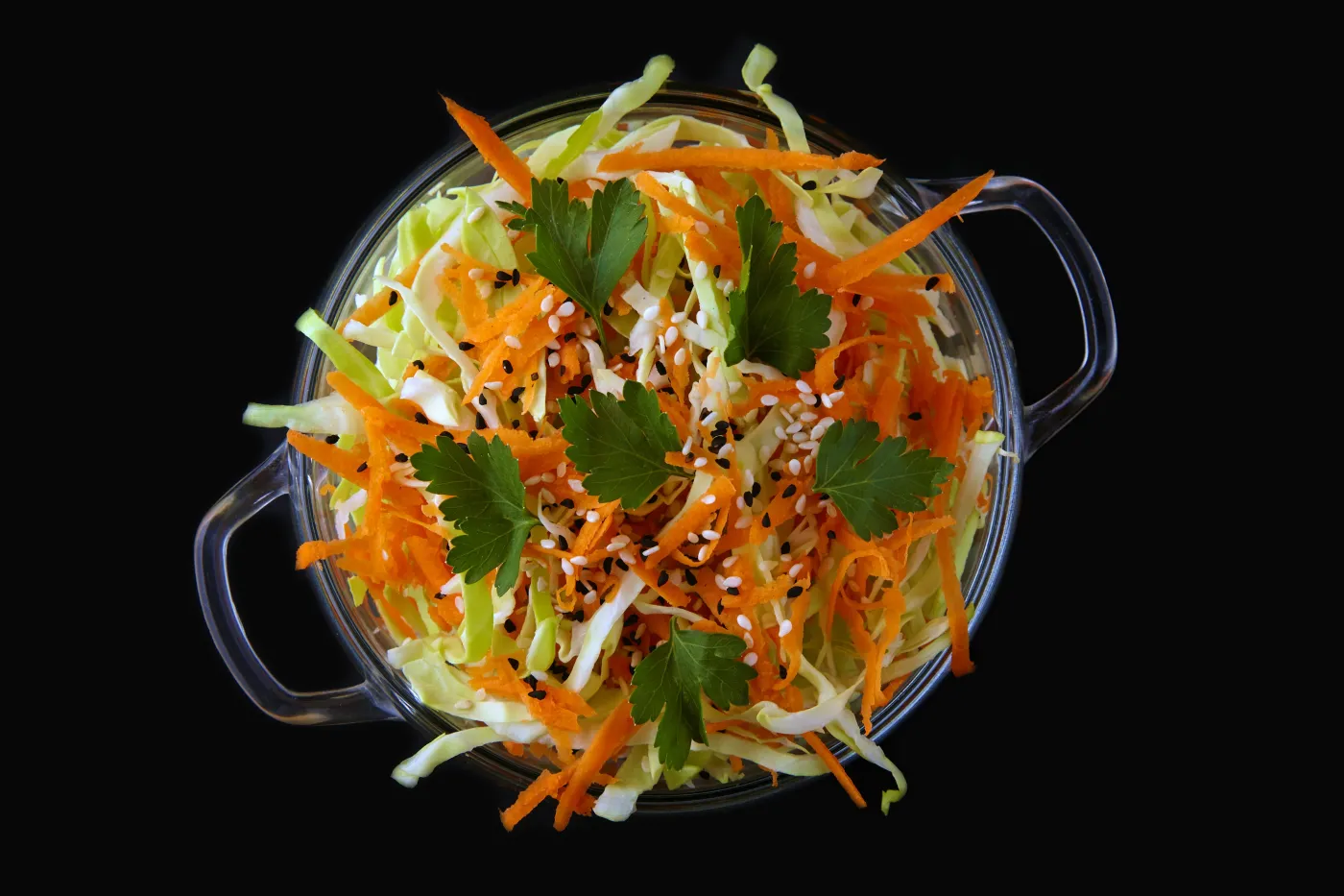 Light,Fresh,Salad,Of,Young,Cabbage,And,Carrots,In,A