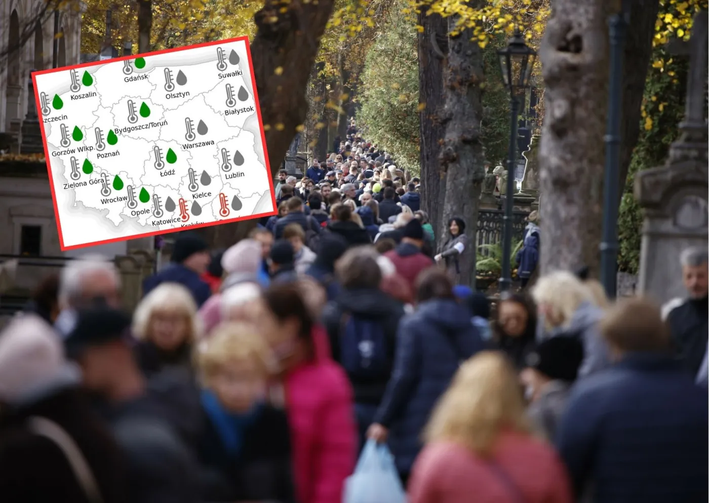 Nowa prognoza pogody na Wszystkich Świętych. Uwagę zwraca jeden region