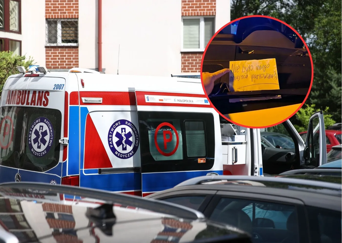 Szokująca kartka za wycieraczką karetki w Gdyni. "Absurd nie do opisania"