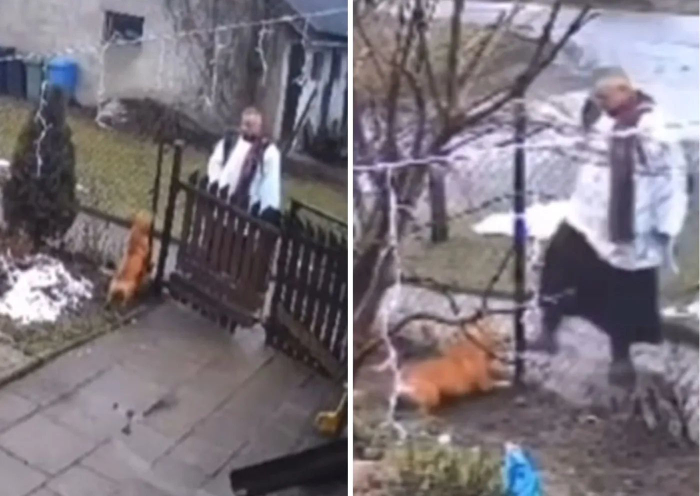 Szokujące sceny w czasie kolędy. Kamera przed domem nagrała księdza