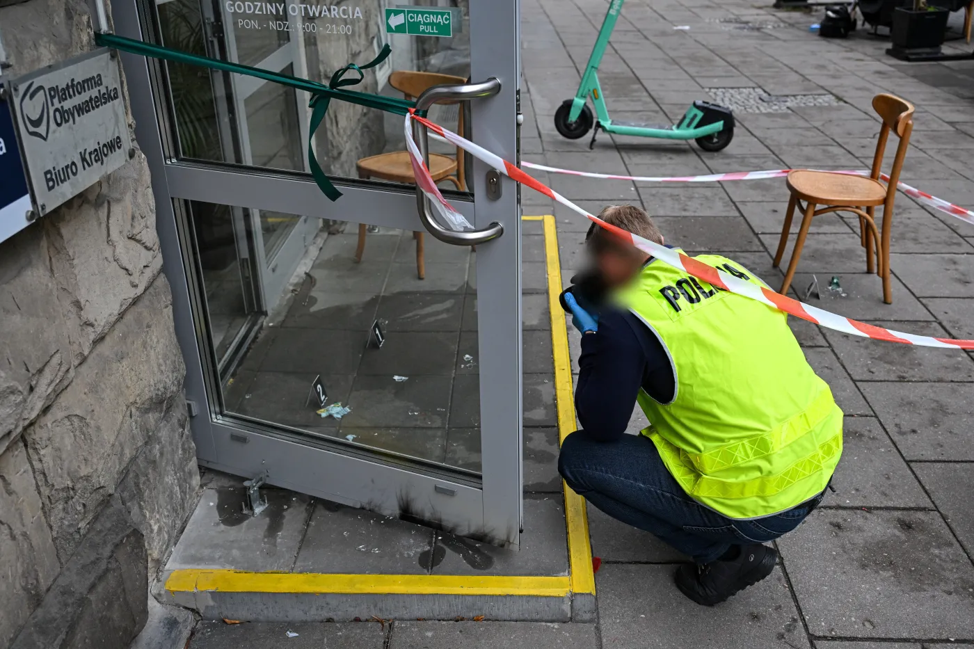 Atak na siedzibę Platformy Obywatelskiej. Policja zatrzymała 44‑latka