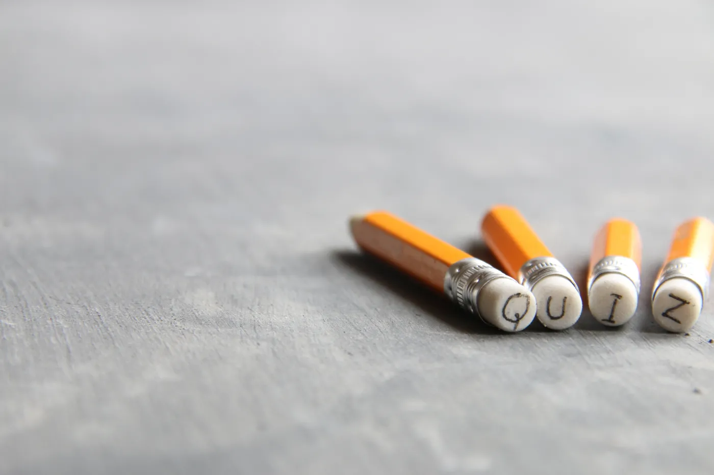 The,Word,Quiz,,Inscription,On,Pencil