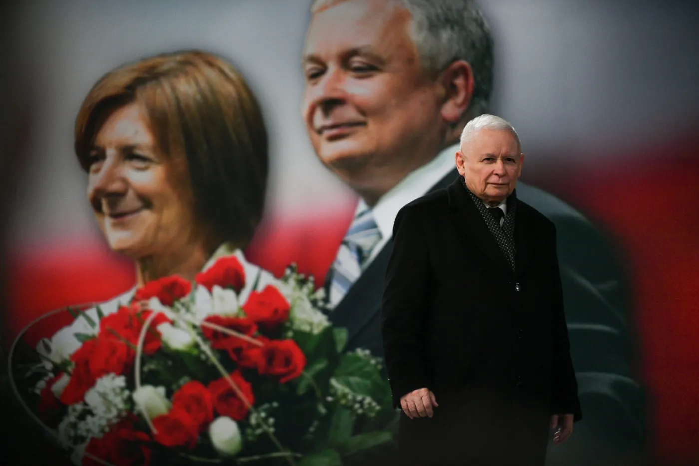 Jarosław Kaczyński podczas obchodów 13. rocznicy katastrofy smoleńskiej
