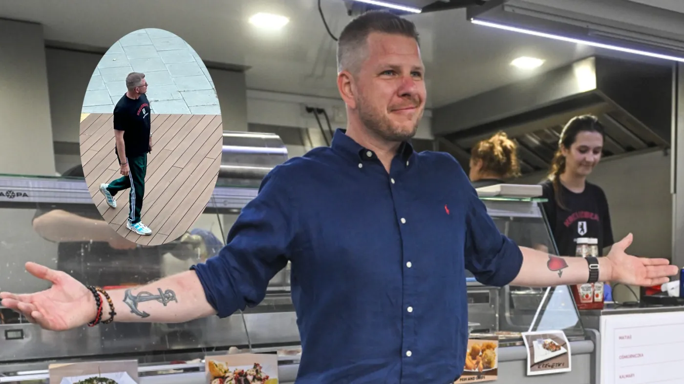 Filip Chajzer otwiera kolejną budkę z kebabami. Celebryta sam wszystkiego doglądał [FOTO]