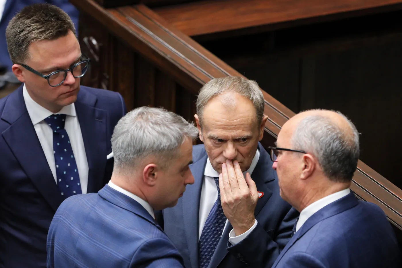 Szymon Hołownia, Donald Tusk, Włodzimierz Czarzasty, Krzysztof Gawkowski