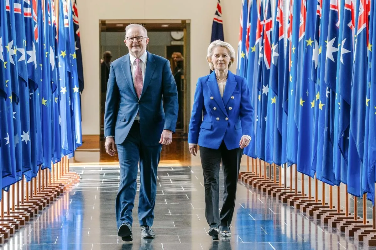 Premier Australii Anthony Albanese i szefowa KE Ursula von der Leyen