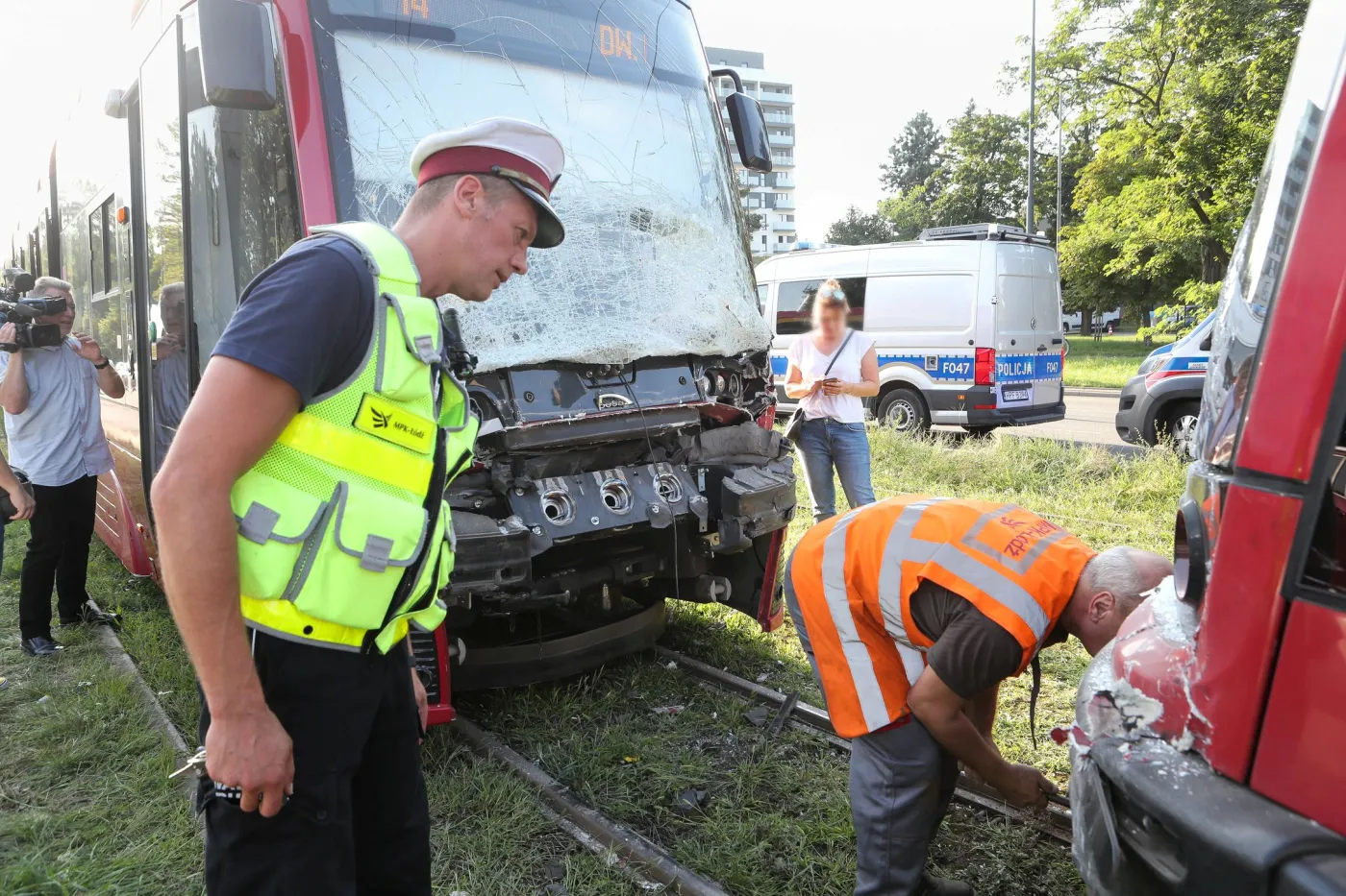 Zderzenie tramwajów w Łodzi. Jest wielu rannych