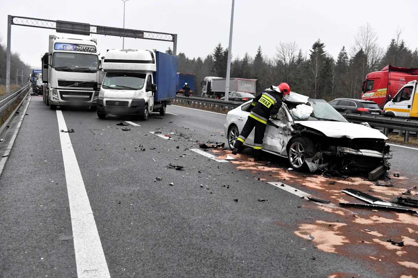 Ogromny karambol na S7. Trasa jest już odblokowana
