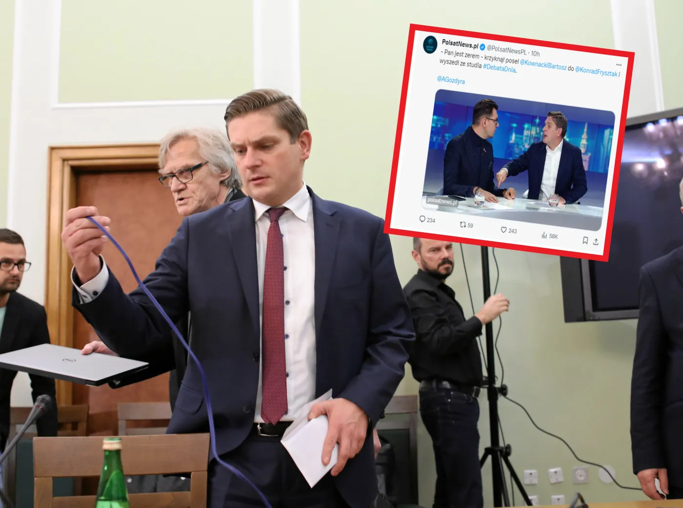 Pokłócili się o zarobki w TVP. Poseł PiS przerwał program na żywo