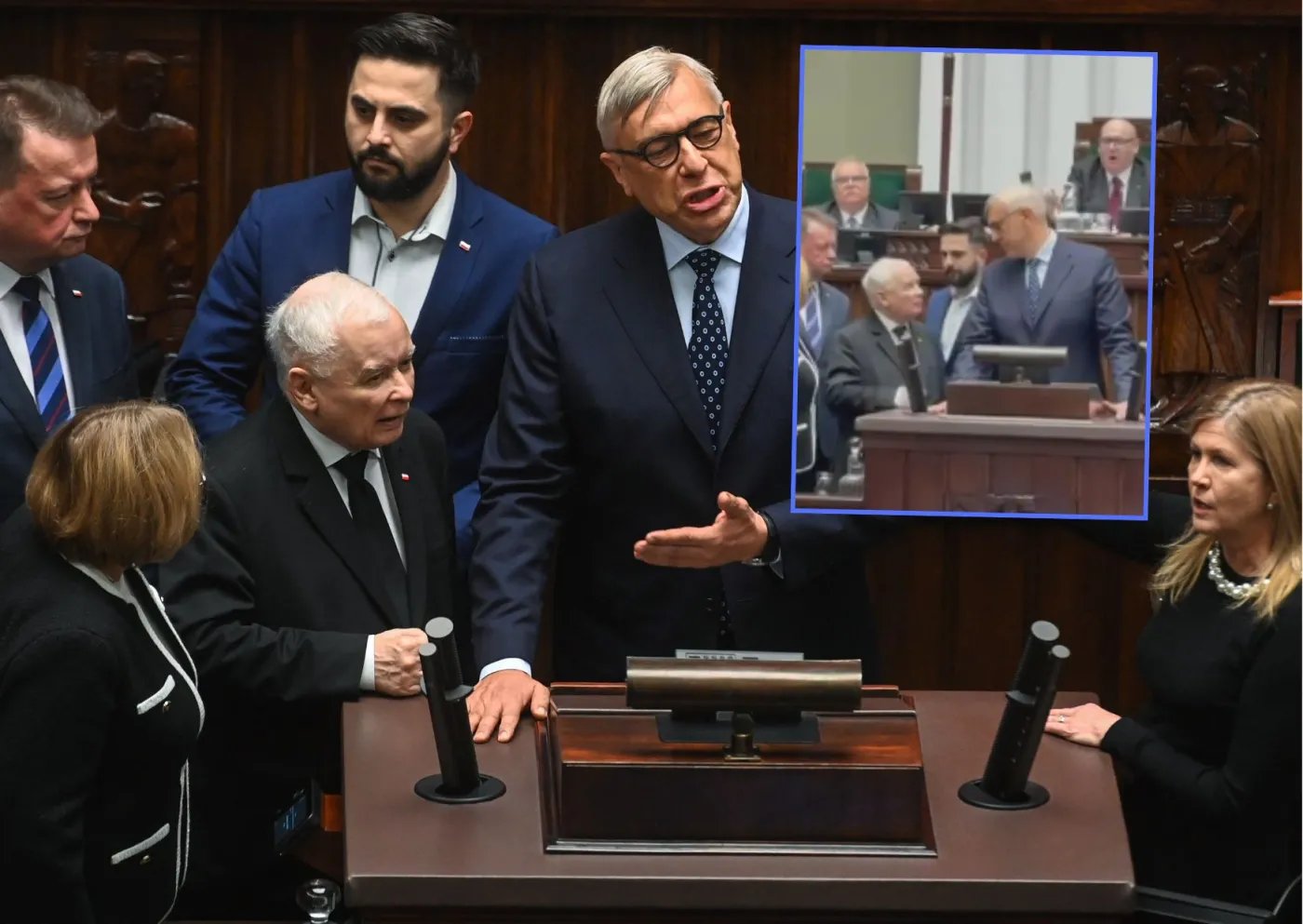 Awantura w Sejmie. Nowe nagranie, nagle słychać krzyk: Janusz, bij! [WIDEO]