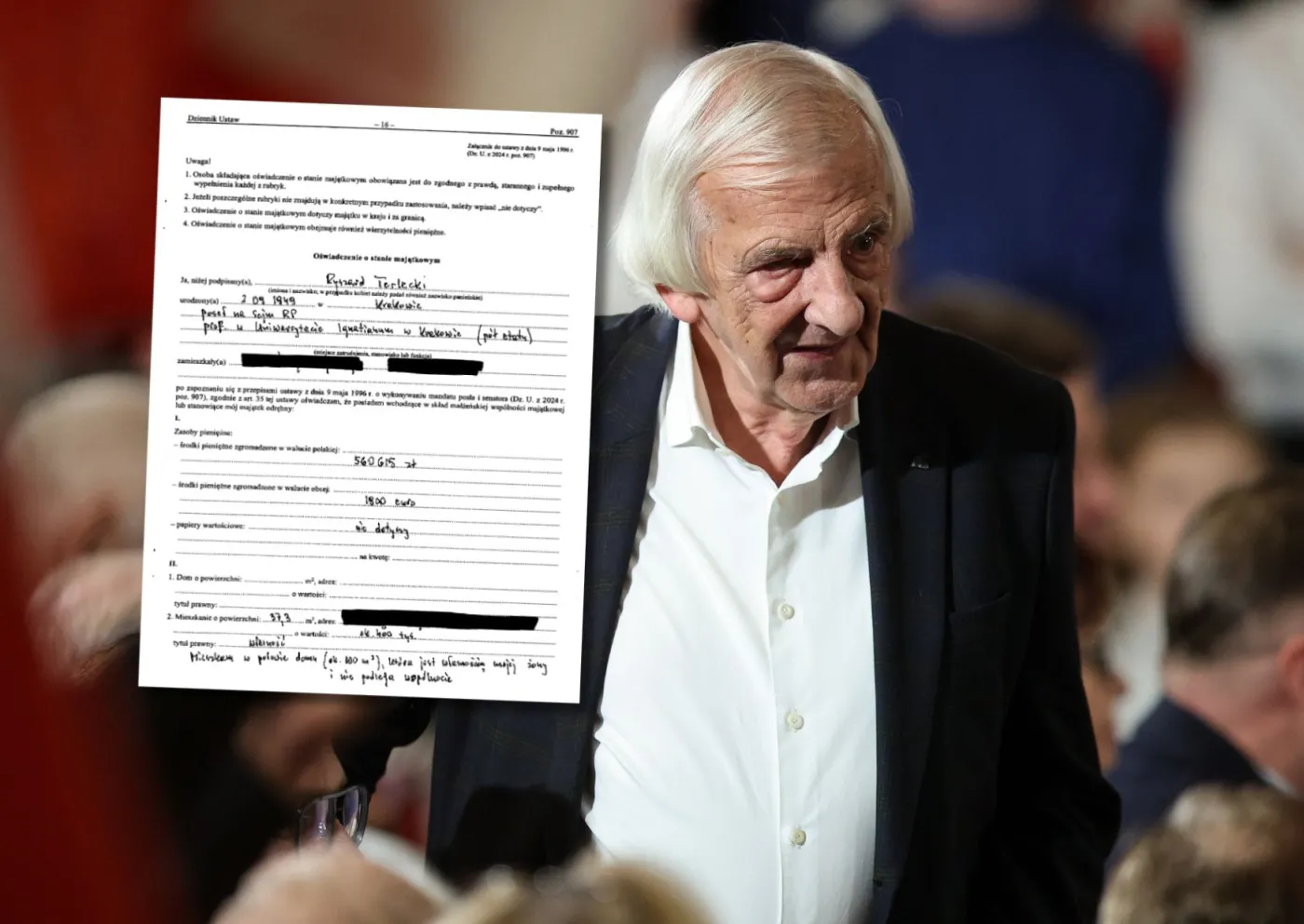 Ryszard Terlecki to emerytalny krezus. Ujawnił, ile dostaje co miesiąc z ZUS