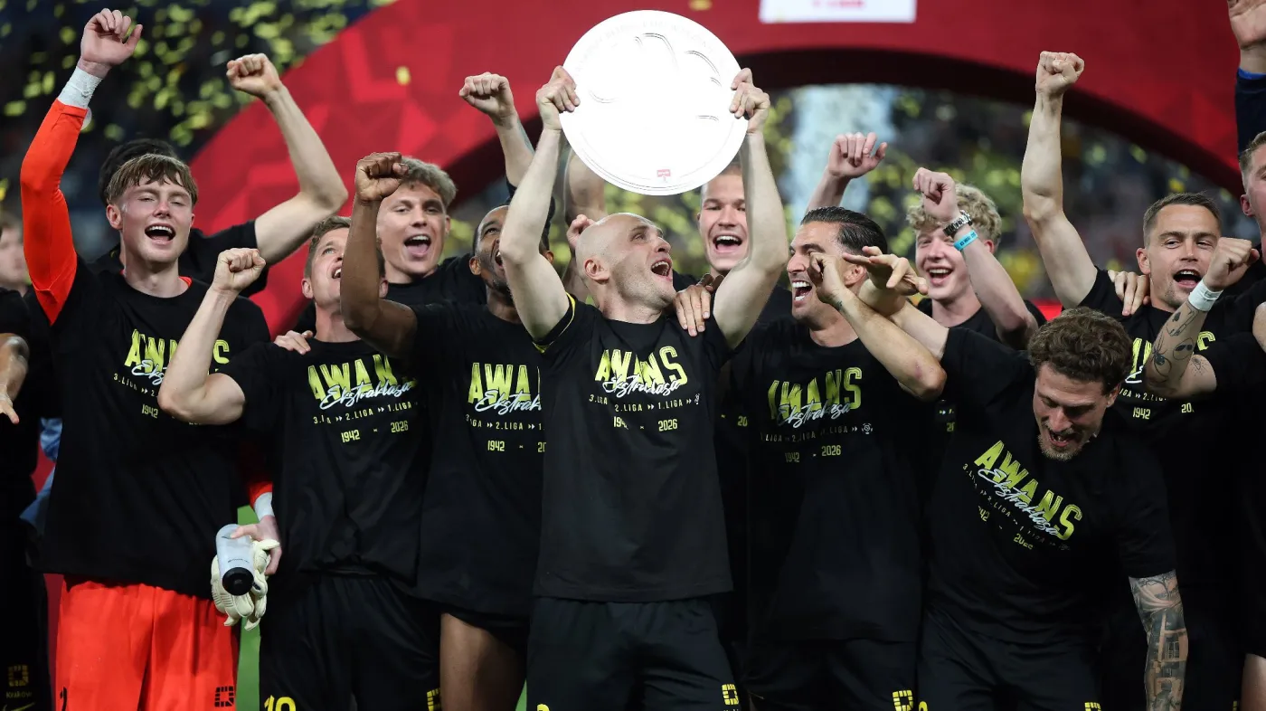 Wieczysta wygrała baraże. Trzeci klub z Krakowa zagra w Ekstraklasie