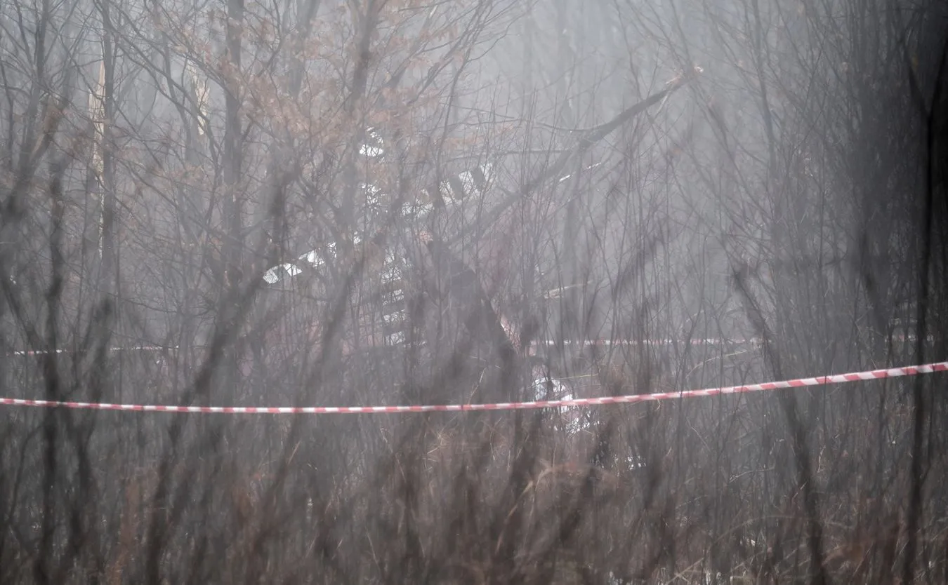 Miejsce wypadku prywatnego śmigłowca