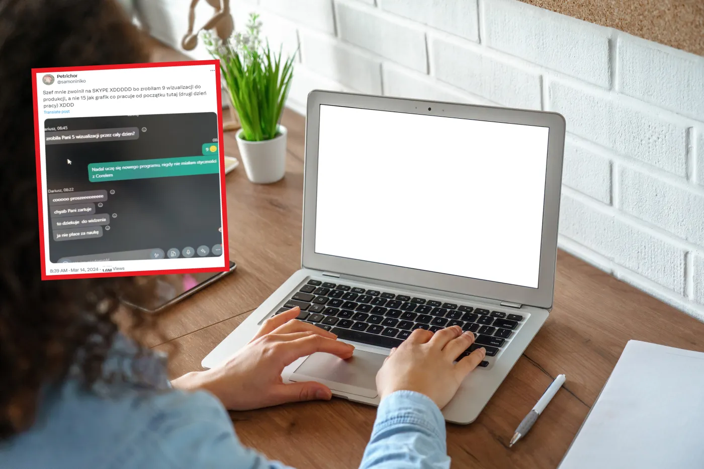 "Januszeria". Grzmią po zwolnieniu graficzki na Skype