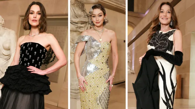 Olśniewające kreacje gwiazd na "paryskiej MET Gali". Wytworna Knightley, posągowa Hadid i elegancka Bruni FOTO