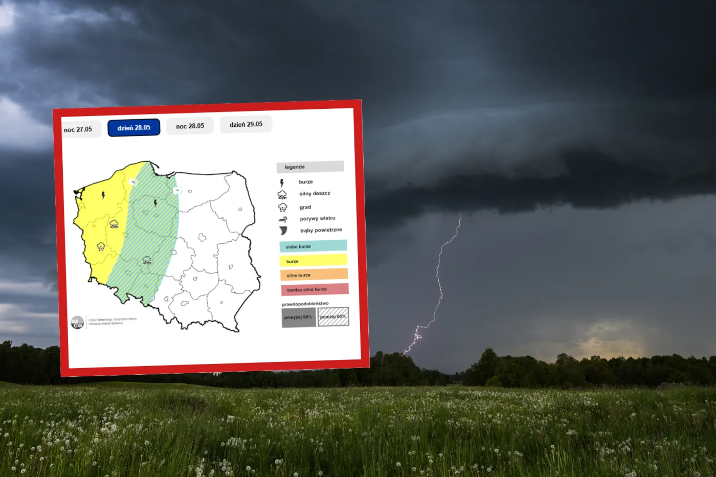 Burze, grad i wichury! IMGW ostrzega: najgorsze dopiero przed nami [MAPA ZAGROŻEŃ]