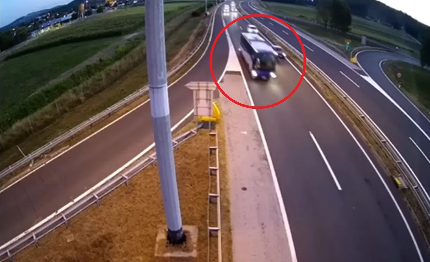 Jest NAGRANIE z polskim autokarem w Chorwacji. Tuż przed tragedią...