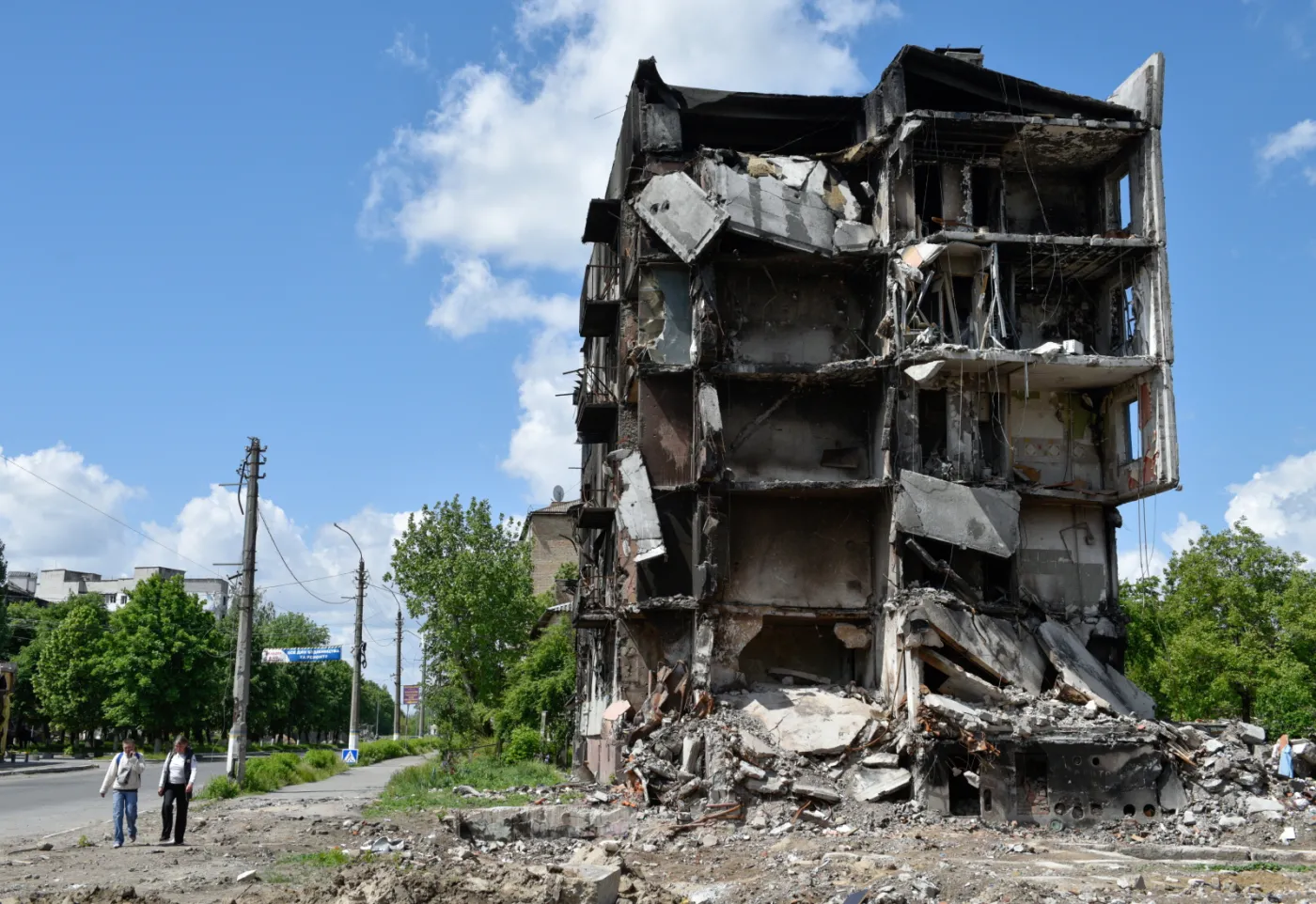 29 maja 2022. Zniszczenia po rosyjskim ostrzale w Borodziance w obwodzie kijowskim