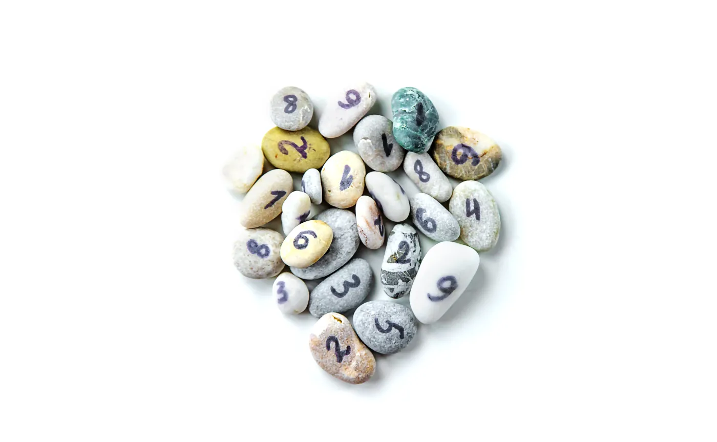 Numerology,Isolate,On,White,Background.,Selective,Focus.,White.