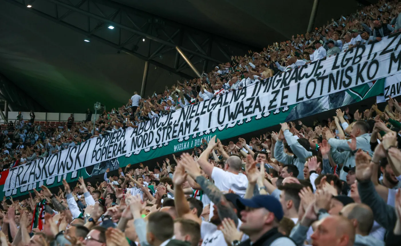 Trzaskowski wypunktowany na stadionie Legii. "Żyleta" nie będzie na niego głosować