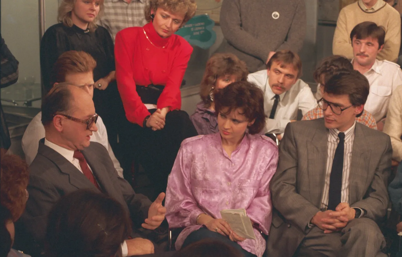 Spotkanie gen. Jaruzelskiego z młodzieżą w studiu Teleexpressu
