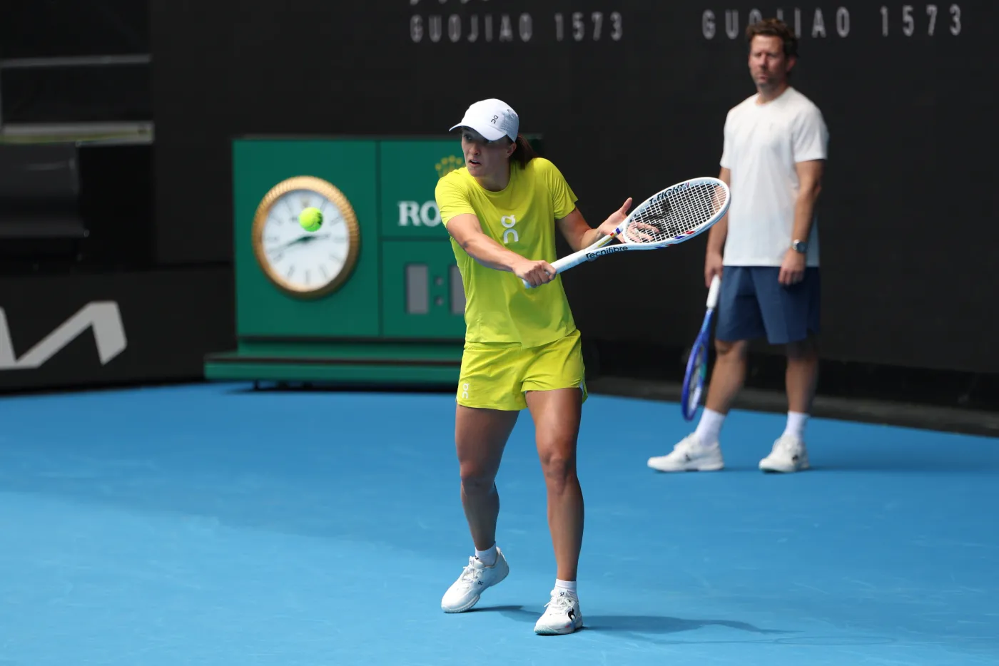 Iga Świątek i Wim Fissette