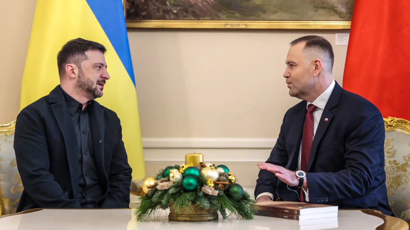 Wołodymyr Zełenski i Karol Nawrocki
